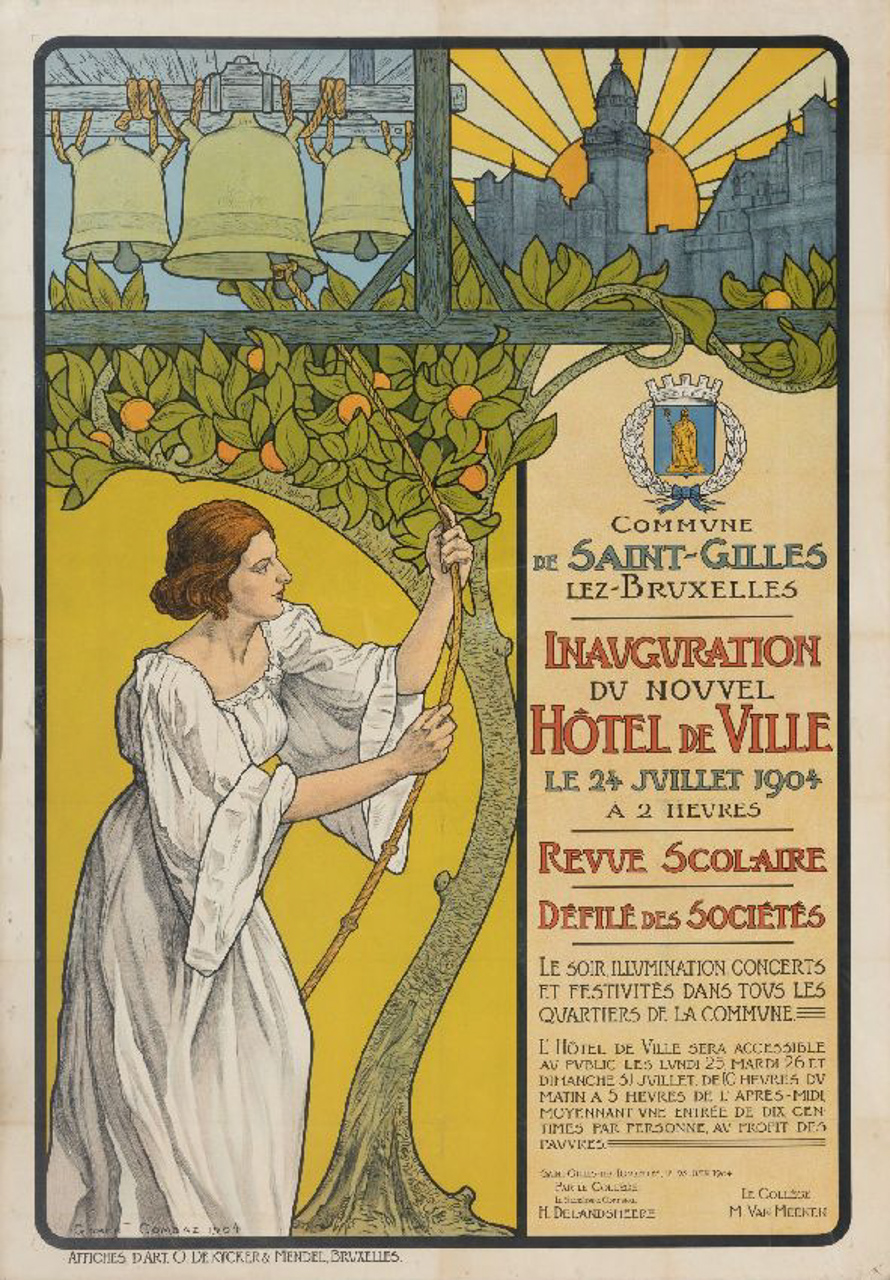 Affiche inauguration du nouvel Hôtel de Ville en 1904
